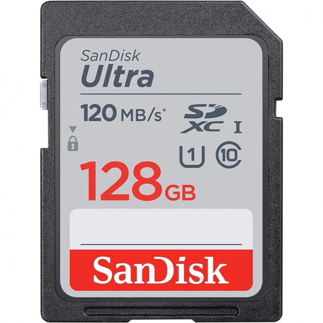 SanDisk Ultra SDXC Memory Card 120MB/s Class 10 UHS-I - 128GB